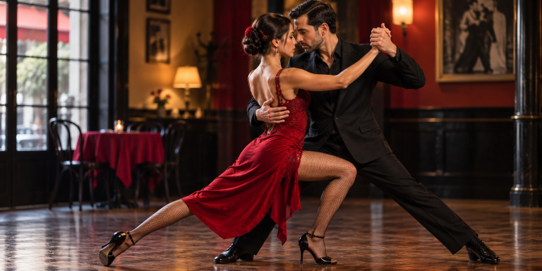Tango passion dans un café feutré